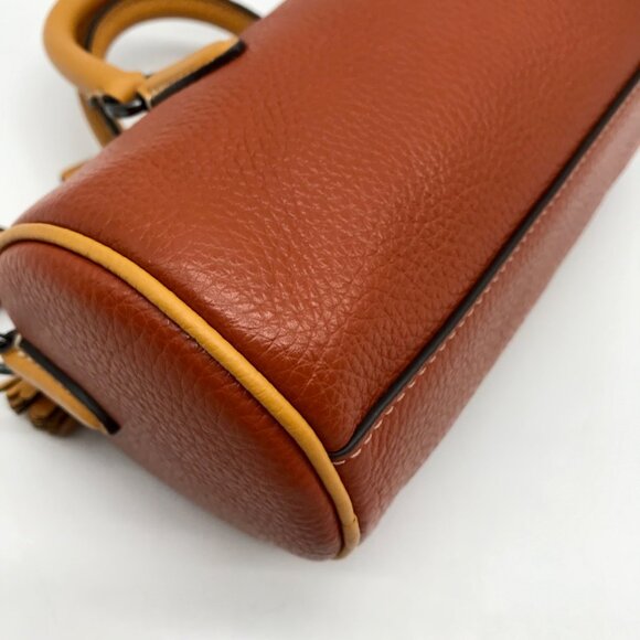 Coach Orange Pebbled Leather Lacey Crossbody Bag CB876 - Picture 9 of 11